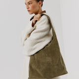 HOBO BAG SUEDE KHAKI