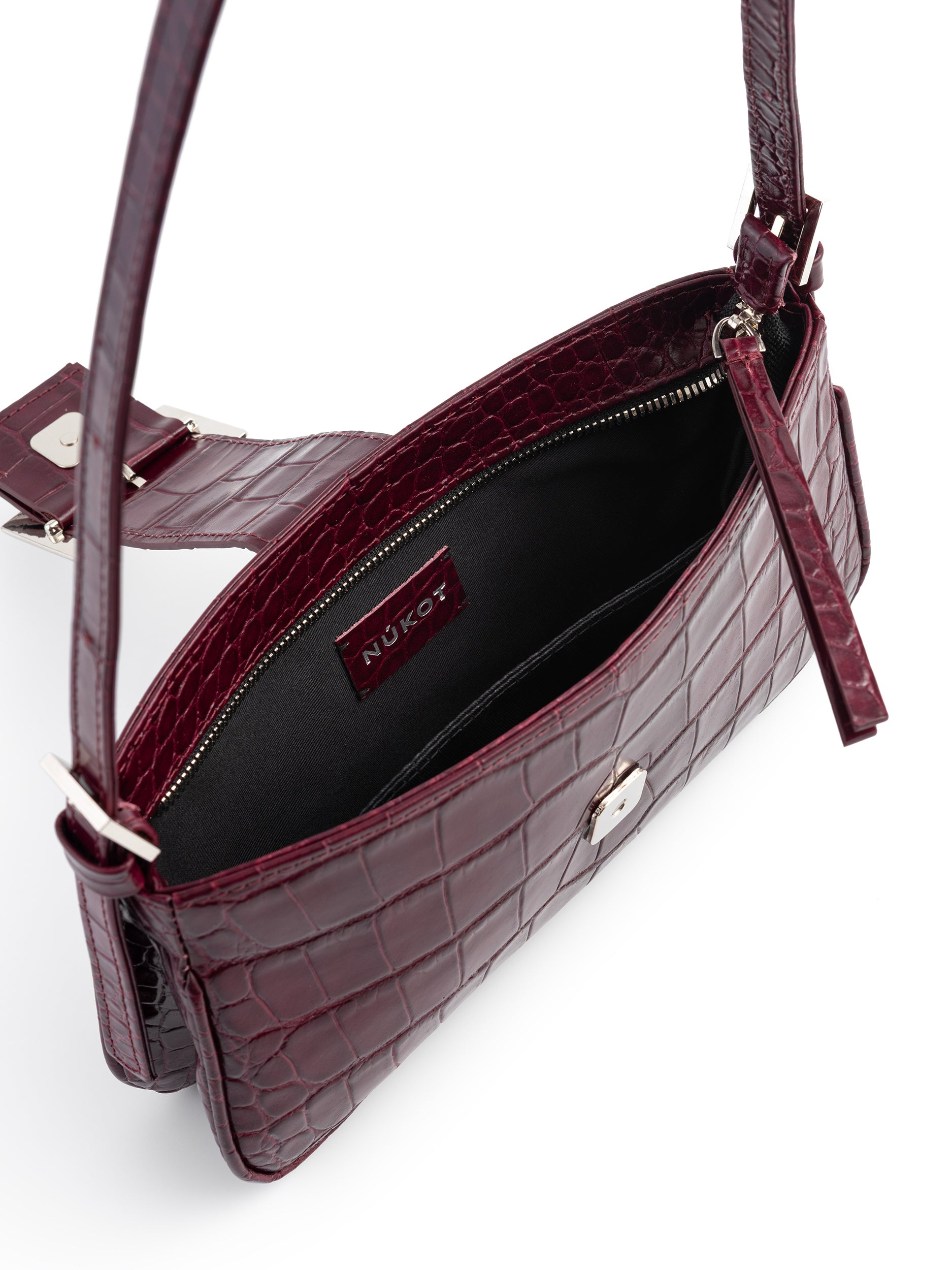 BAGUETTE MINI CROCO BORDO – NÚKOT.COM