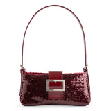 BAGUETTE MINI SEQUIN BORDO
