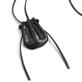 POUCH MINI BAG BLACK CROCO
