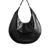 EXTRA HOBO BAG CROCO BLACK