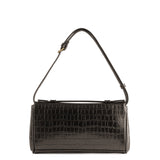 BAGUETTE FLIP CROCO BROWN