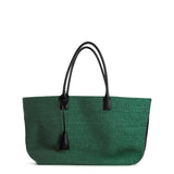 RAFFIA TOTE BAG YELLOW & BLACK