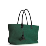 RAFFIA TOTE BAG YELLOW & BLACK