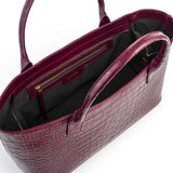 TOTE MEDIUM CROCO BORDO